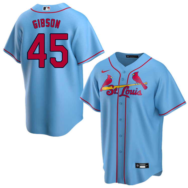 Nike Men #45 Bob Gibson St.Louis Cardinals Baseball Jerseys Sale-Blue